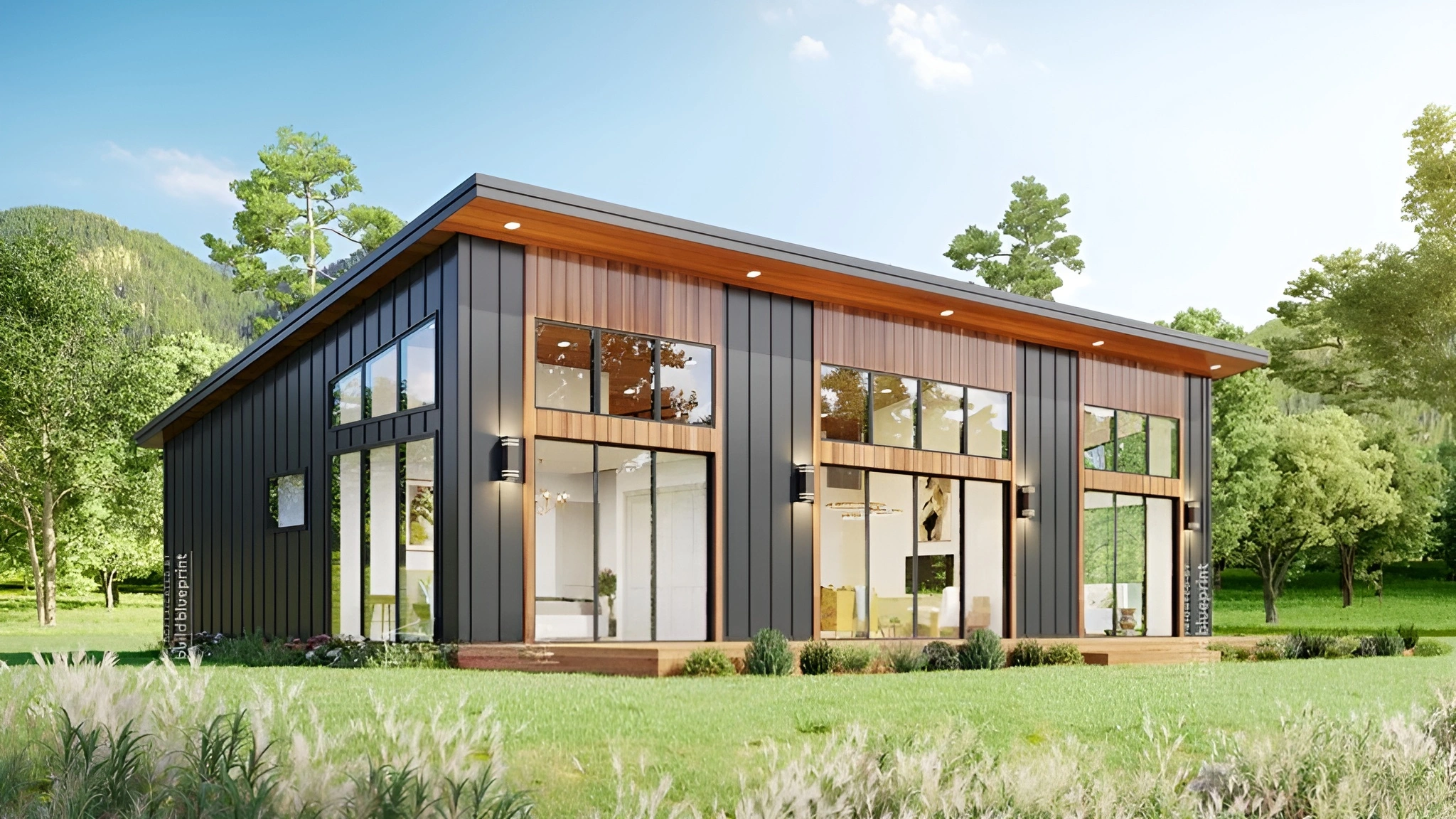 Casa de Campo Moderna - Vista lateral